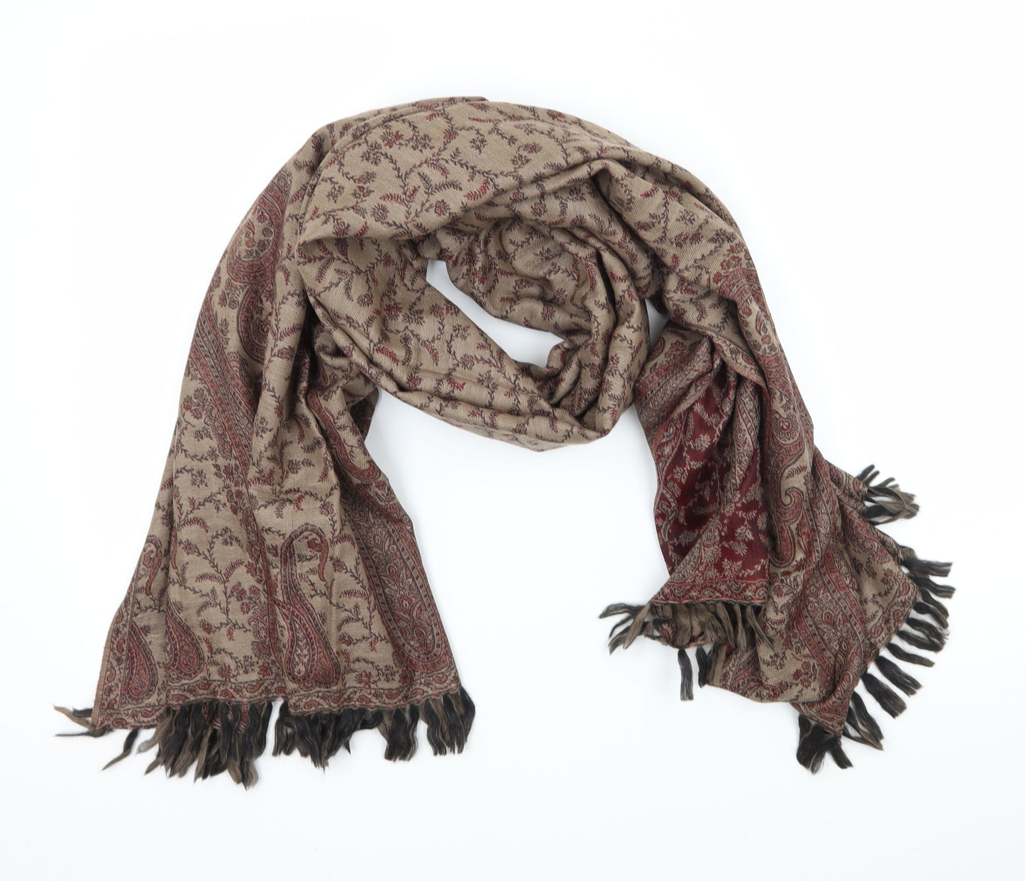Preworn Womens Brown Floral   Scarf