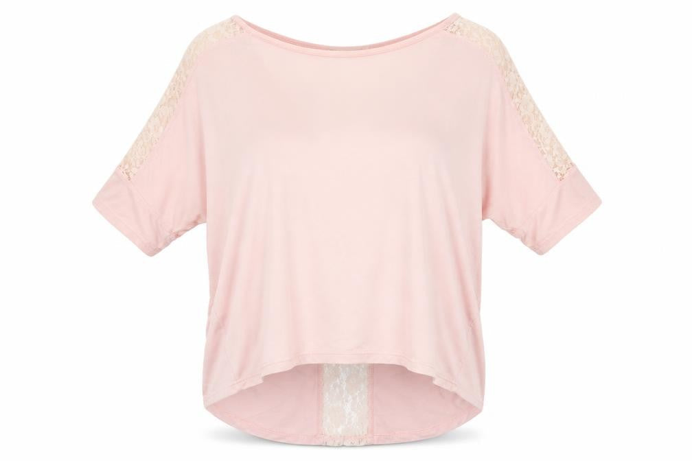 Womens UK Size M Voulez-Vous Pink Basic T-Shirt
