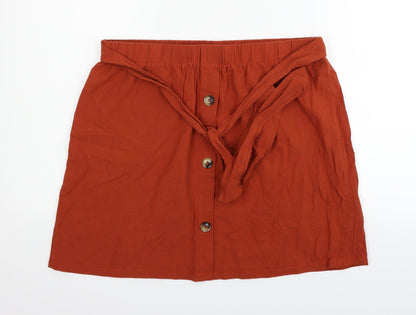 SheIn Womens Orange   Flare Skirt Size XL