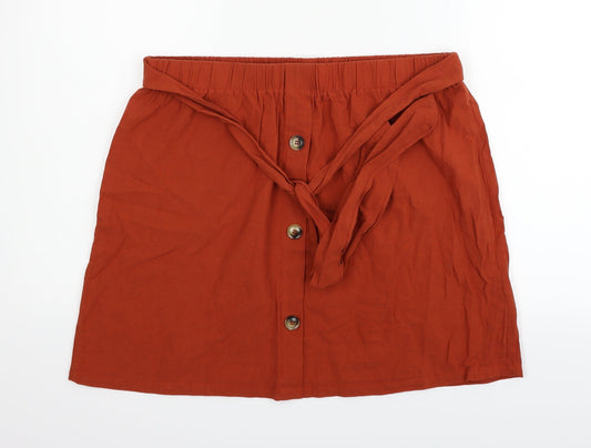 SheIn Womens Orange   Flare Skirt Size XL