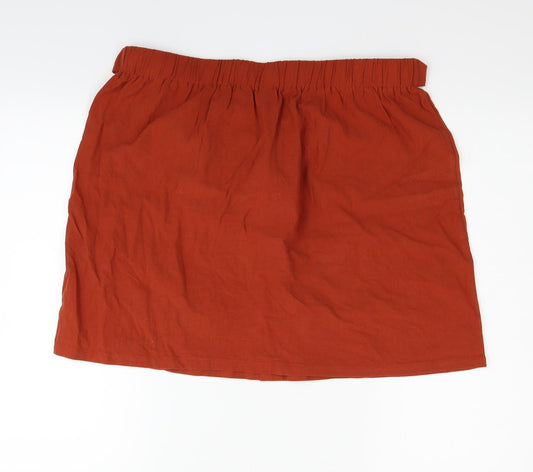 SheIn Womens Orange   Flare Skirt Size XL