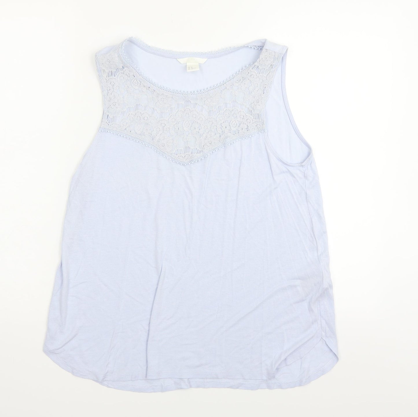 Womens UK Size M H&M Blue Basic Tank