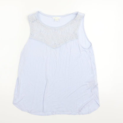 Womens UK Size M H&M Blue Basic Tank