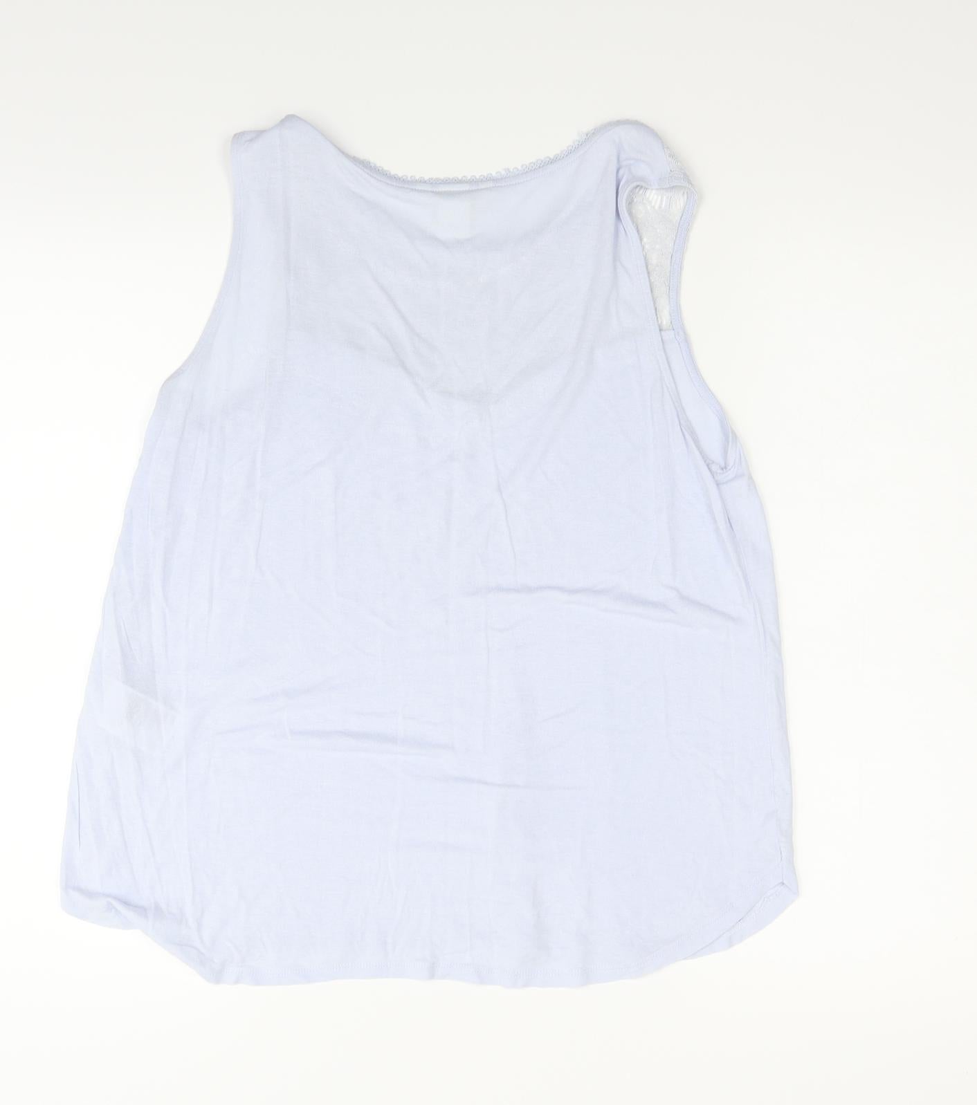Womens UK Size M H&M Blue Basic Tank