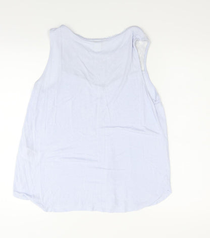 Womens UK Size M H&M Blue Basic Tank