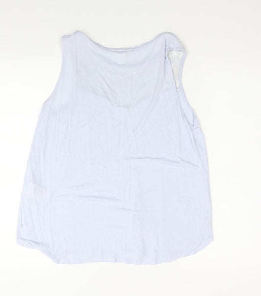 Womens UK Size M H&M Blue Basic Tank
