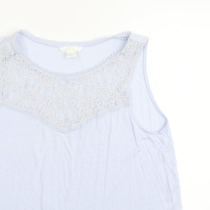Womens UK Size M H&M Blue Basic Tank