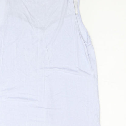 Womens UK Size M H&M Blue Basic Tank