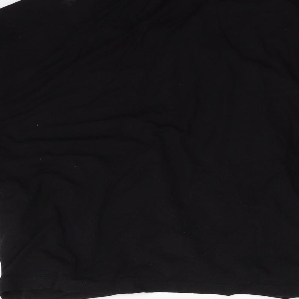 Womens UK Size L Divided Black Basic T-Shirt