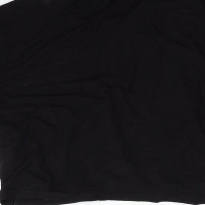 Womens UK Size L Divided Black Basic T-Shirt
