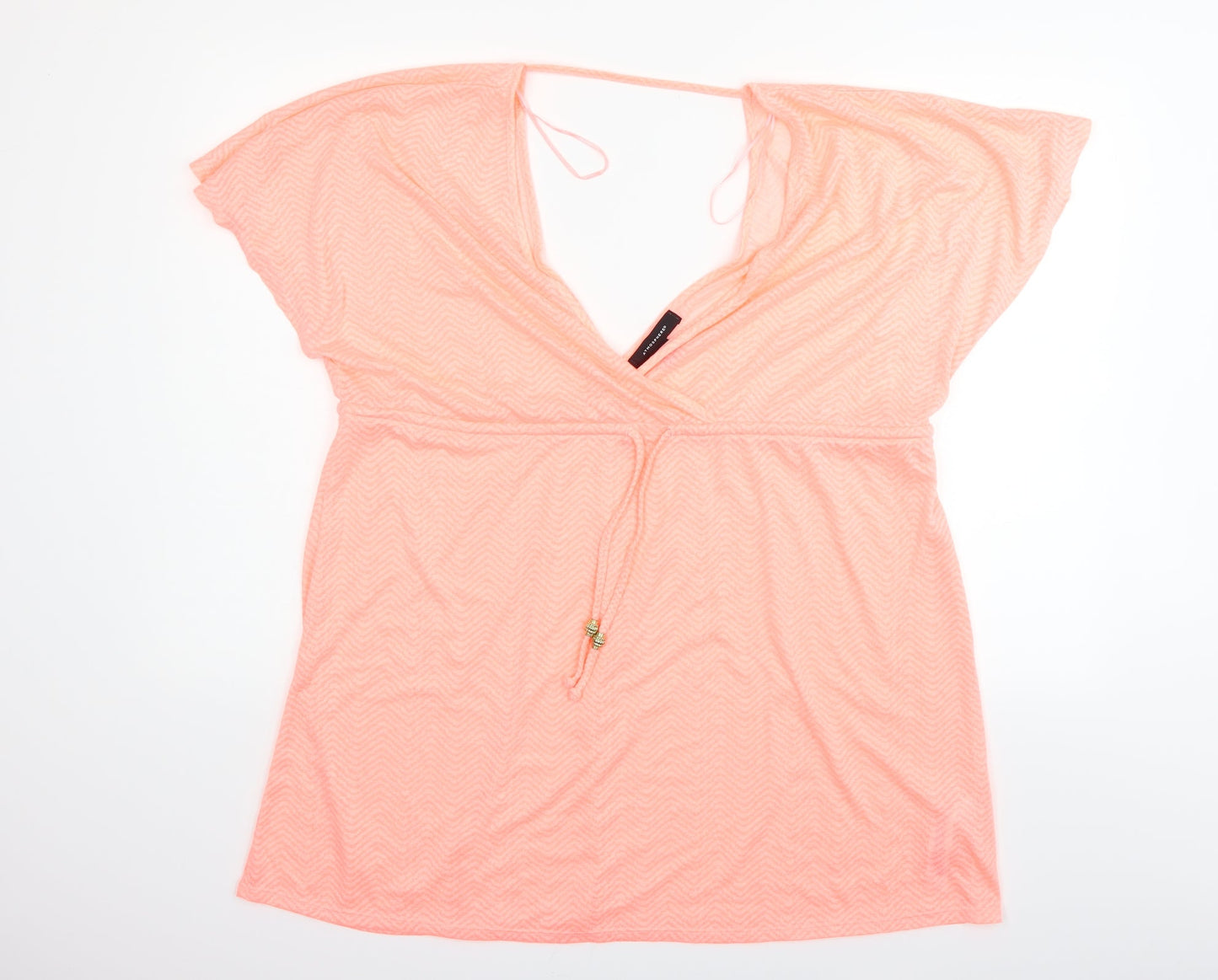 Womens UK Size L Atmosphere Orange Basic T-Shirt