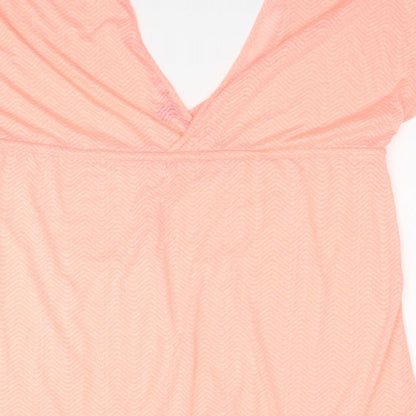 Womens UK Size L Atmosphere Orange Basic T-Shirt