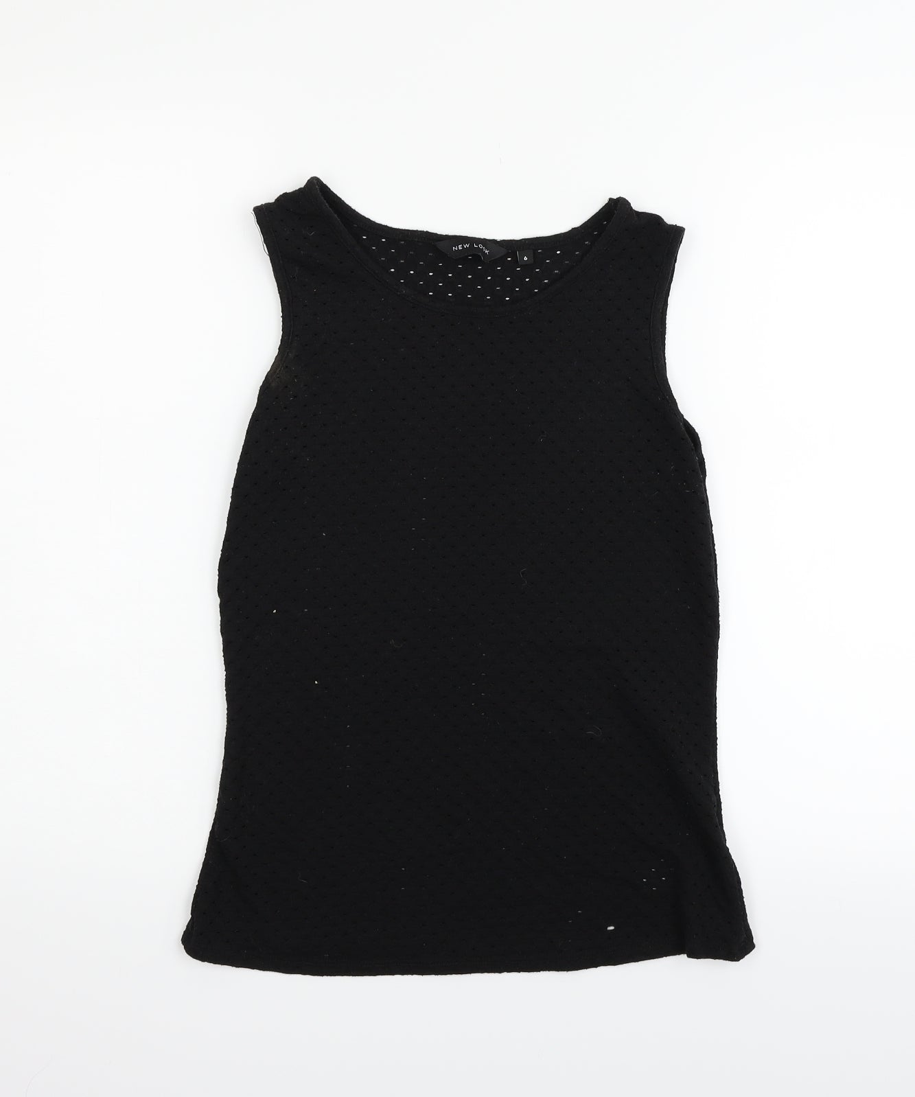 Womens UK Size 6 New Look Black Basic Tank