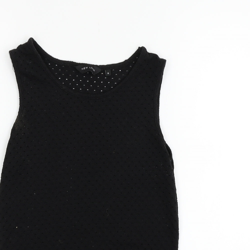 Womens UK Size 6 New Look Black Basic Tank