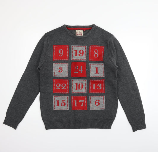 Threadbare Mens Grey   Pullover Jumper Size M