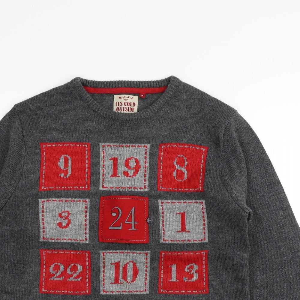 Threadbare Mens Grey   Pullover Jumper Size M