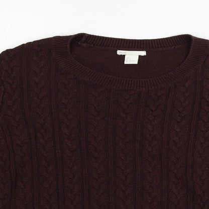 H&M Womens Purple   Pullover Jumper Size L