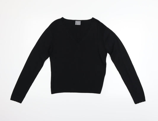 AMARANTO Womens Black   Basic T-Shirt Size M