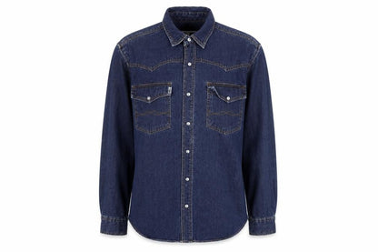 Front view of the look women’s blue jacket, size L