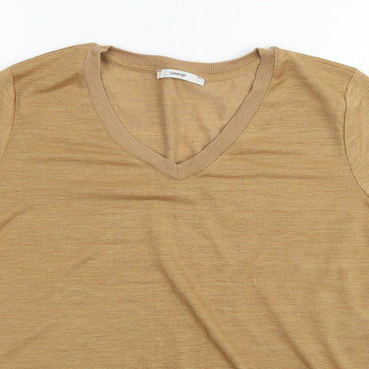 George Womens Beige   Basic T-Shirt Size 14