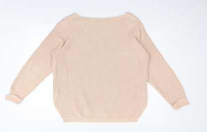 Back view of Avenue women’s beige jumper, size UK 16