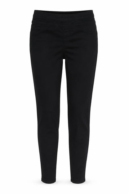 Front view of F&F women’s black trousers, size UK 12, 29-inch leg