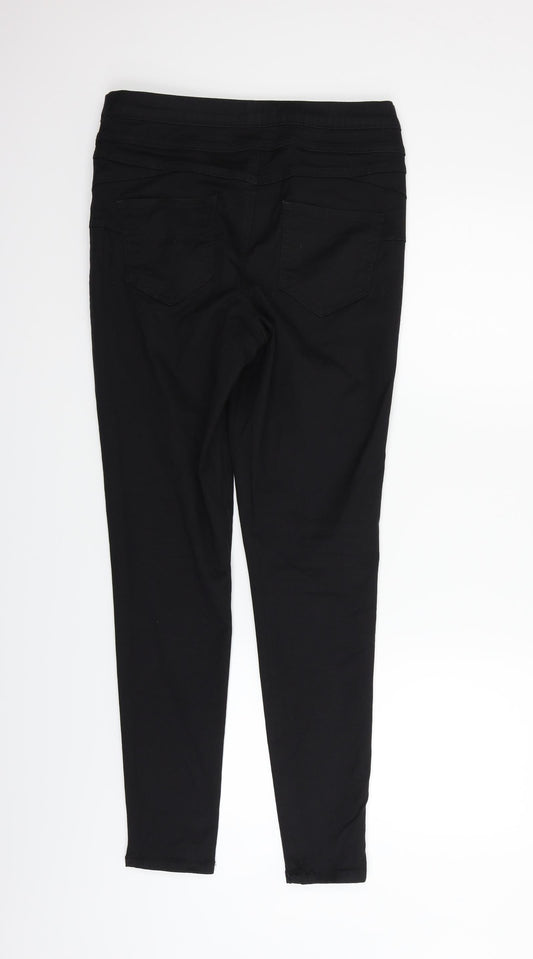 F&F Womens Black   Trousers  Size 12 L29 in