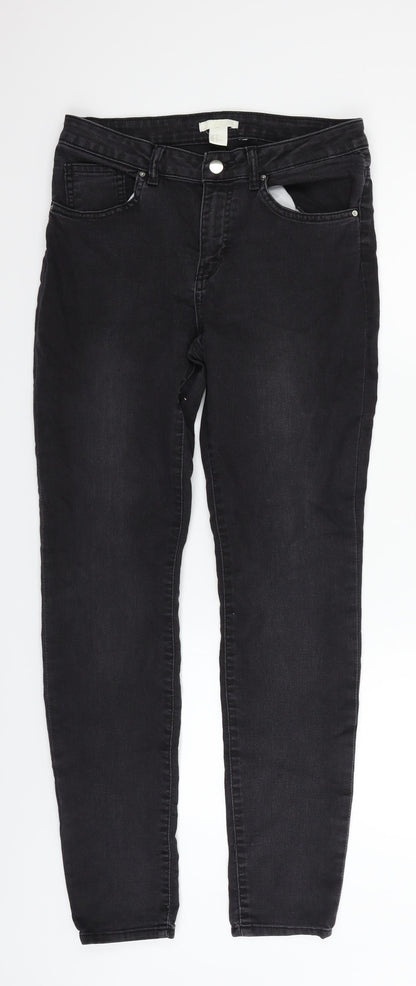 Womens UK Size 10 H&M Regular Fit  Grey Trousers