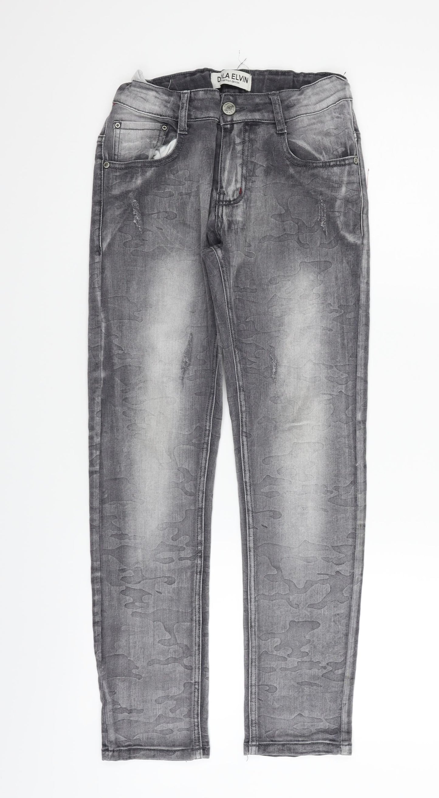 dola elvin Girls Grey   Straight Jeans Size 13-14 Years