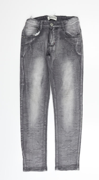 dola elvin Girls Grey   Straight Jeans Size 13-14 Years