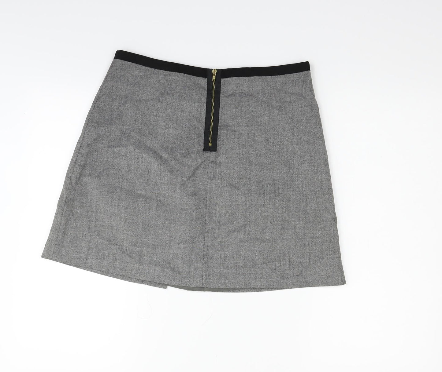 H&M Womens Grey   Flare Skirt Size 12