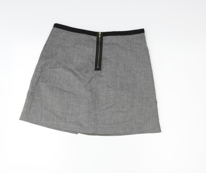 H&M Womens Grey   Flare Skirt Size 12