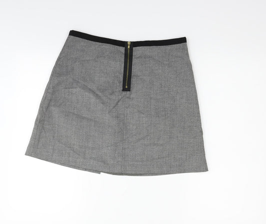 H&M Womens Grey   Flare Skirt Size 12