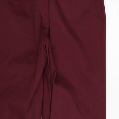 Matalan Womens Red Houndstooth  Trousers  Size 34 in L30 in