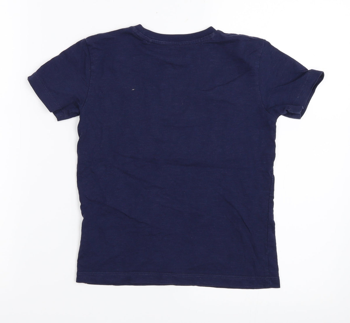 Back view of Next boys’ blue basic t-shirt, size 5, years