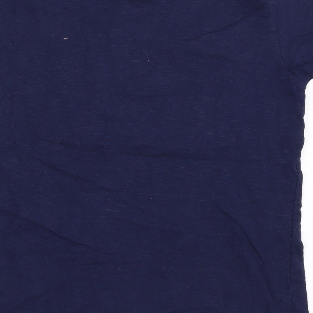 Brand and care label for Next boys’ blue basic t-shirt, size 5, years