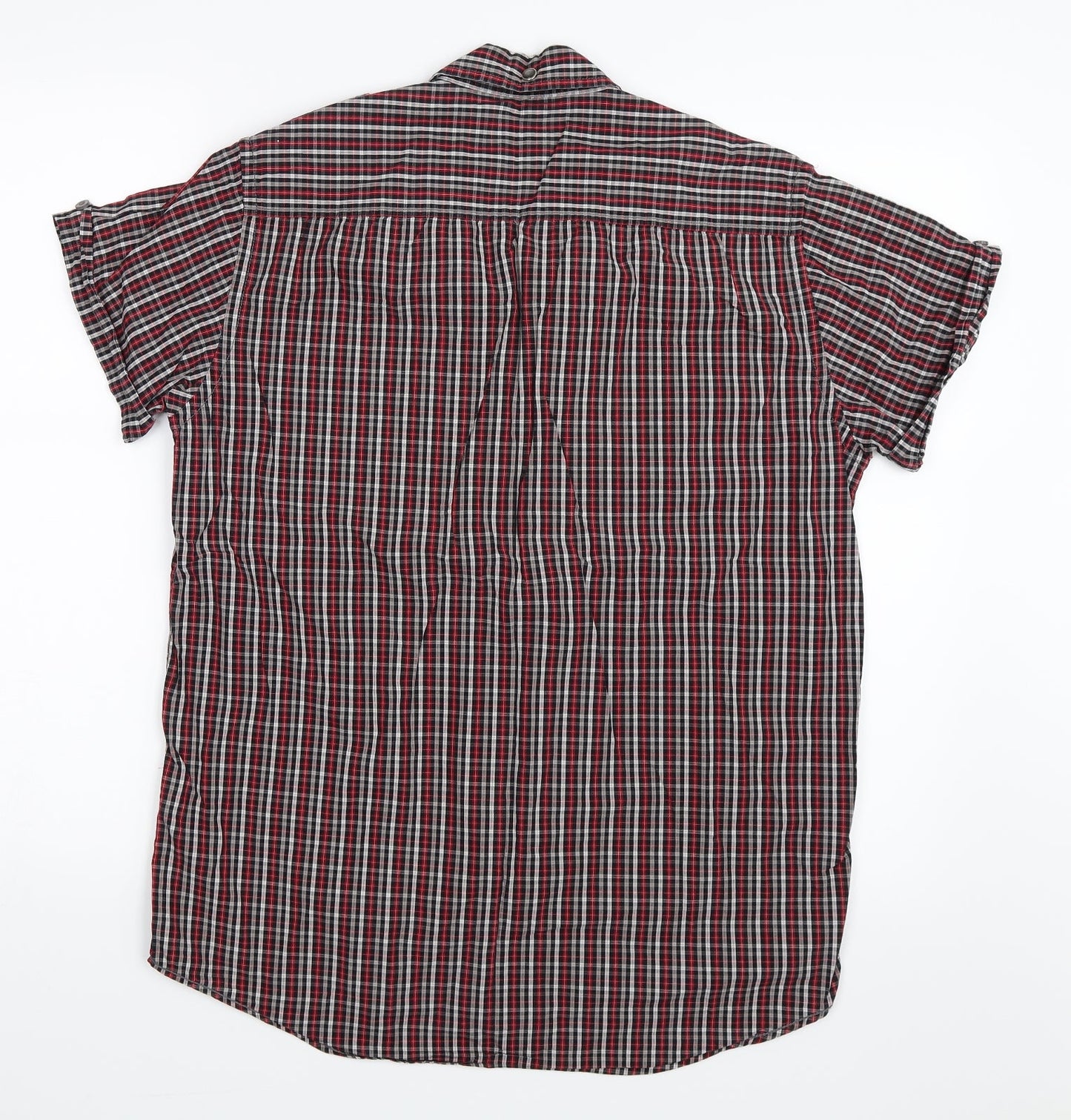 Soviet Mens Red Check   Button-Up Size L