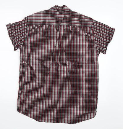 Soviet Mens Red Check   Button-Up Size L