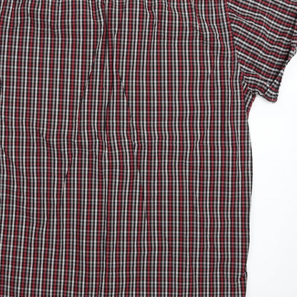 Soviet Mens Red Check   Button-Up Size L