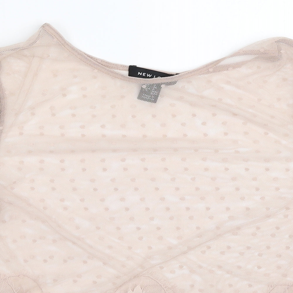 Womens UK Size 8 New Look Pink Basic Blouse