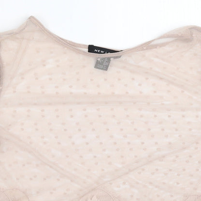 Womens UK Size 8 New Look Pink Basic Blouse
