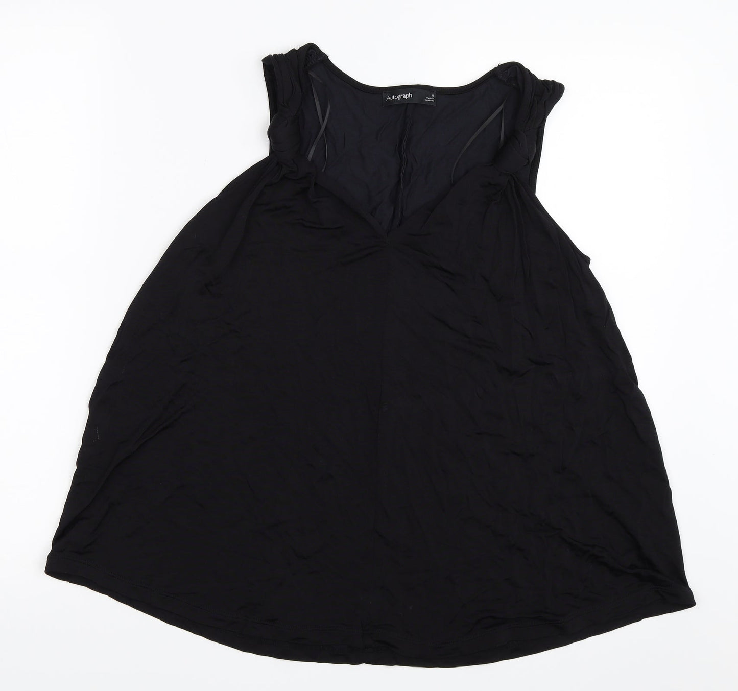 Womens UK Size 12 Marks and Spencer Black Basic Blouse