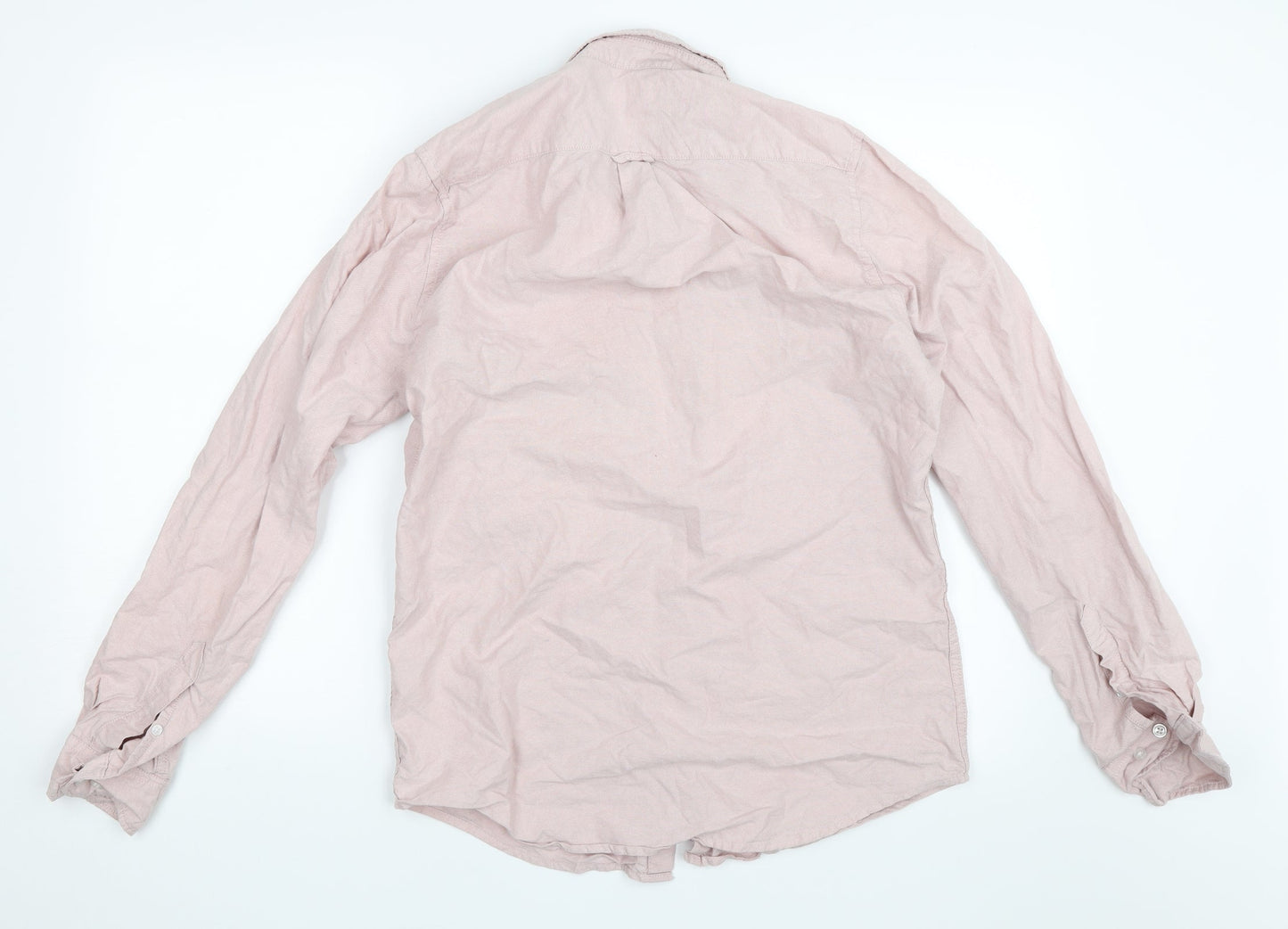Mens UK Size M Primark Pink  Button-Up Long Sleeve Casual Shirt