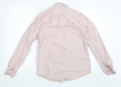 Mens UK Size M Primark Pink  Button-Up Long Sleeve Casual Shirt