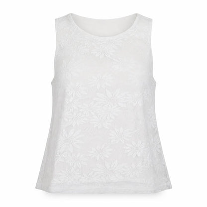 Womens UK Size 10 Topshop White Basic Tank