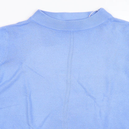 Close-up detail of Annabelle women’s blue jumper, size S