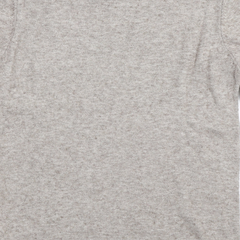 Brand and care label for Casamia women’s beige jumper, size S