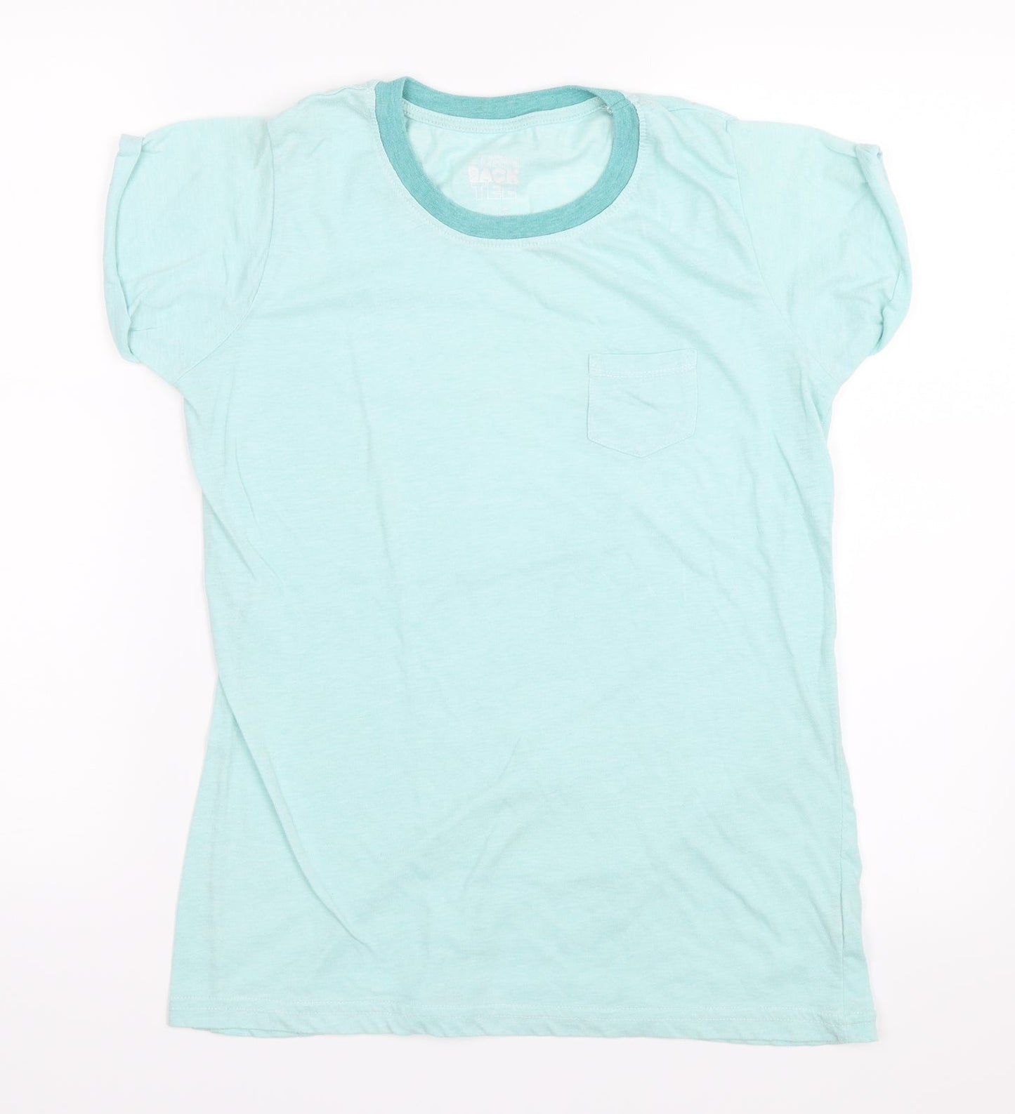 Womens UK Size 12 Atmosphere Blue Basic T-Shirt