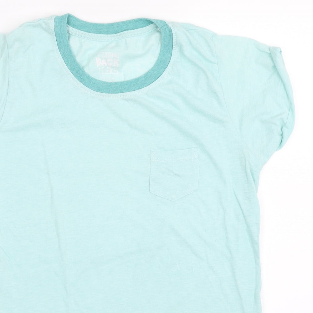 Womens UK Size 12 Atmosphere Blue Basic T-Shirt