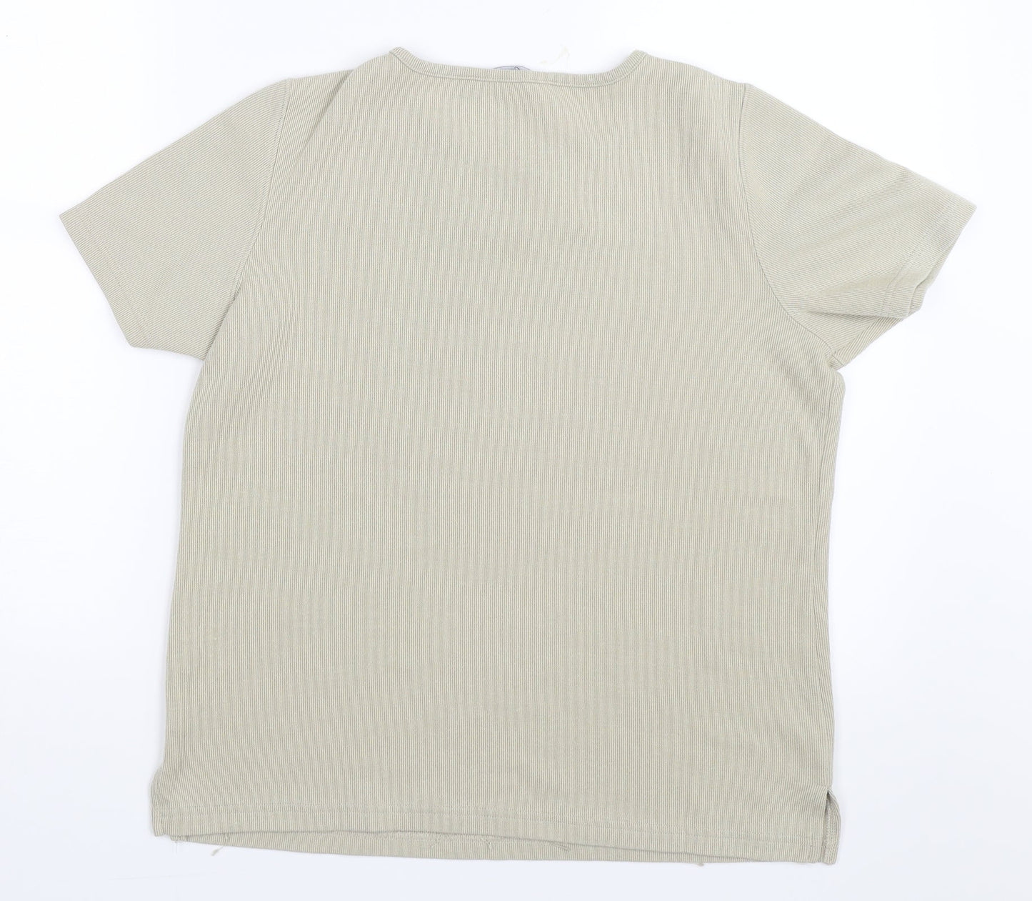 Womens UK Size S BM Beige Basic T-Shirt